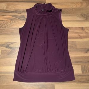 Purple High Neck Sleeveless Top